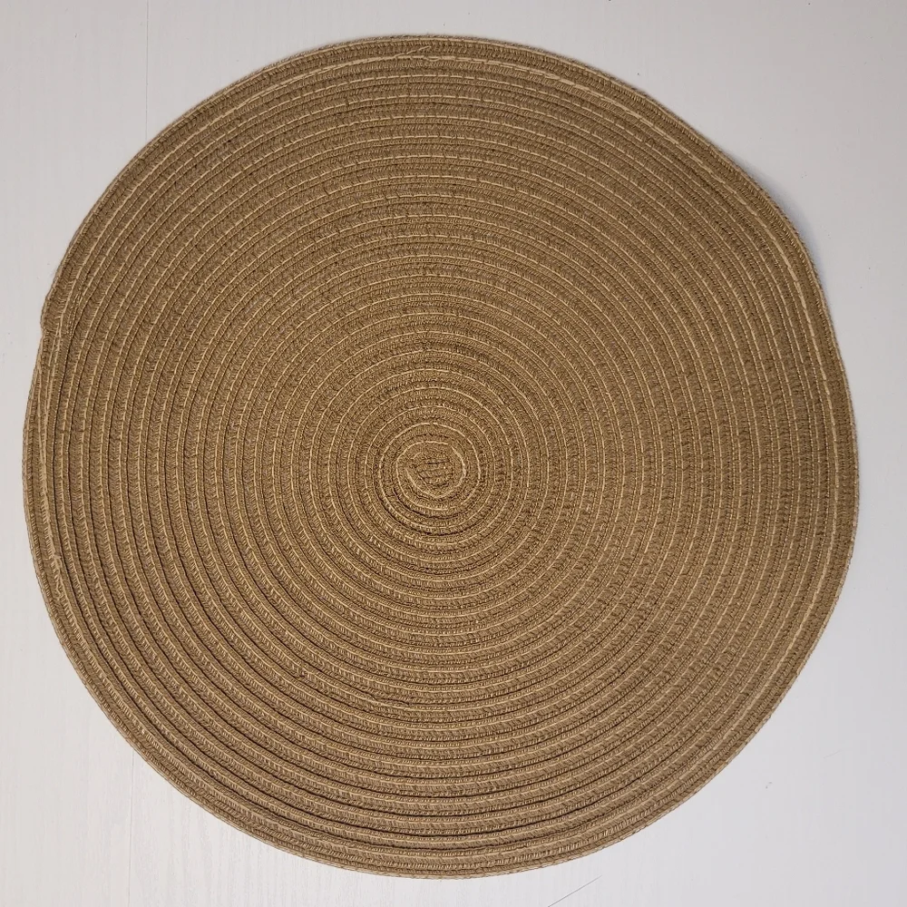 Set Of 4 Round Woven Braided Placemats 15